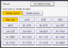 Ilustración de la pantalla del panel de mandos