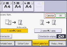Ilustración de la pantalla del panel de mandos