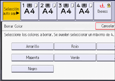 Ilustración de la pantalla del panel de mandos