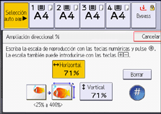 Ilustración de la pantalla del panel de mandos