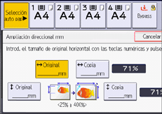 Ilustración de la pantalla del panel de mandos