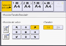 Ilustración de la pantalla del panel de mandos