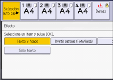 Ilustración de la pantalla del panel de mandos
