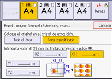 Ilustración de la pantalla del panel de mandos