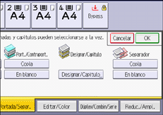 Ilustración de la pantalla del panel de mandos
