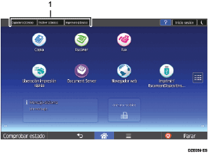 Ilustración numerada de cambio de modo