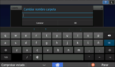 Ilustración de la pantalla del panel de mandos