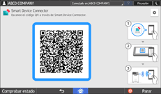 Ilustración de la pantalla del panel de mandos