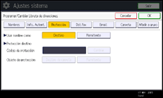 Ilustración de la pantalla del panel de mandos