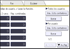 Ilustración de la pantalla del panel de mandos