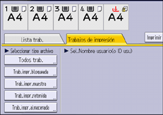 Ilustración de la pantalla del panel de mandos