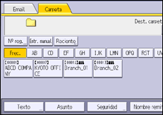 Ilustración de la pantalla del panel de mandos