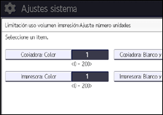 Ilustración de la pantalla del panel de mandos