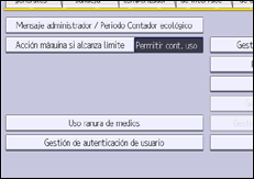 Ilustración de la pantalla del panel de mandos