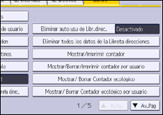 Ilustración de la pantalla del panel de mandos