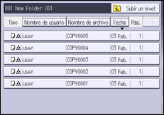 Ilustración de la pantalla del panel de mandos