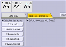 Ilustración de la pantalla del panel de mandos