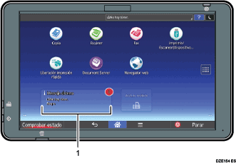 Ilustración del panel de mandos, ilustración con llamadas numeradas