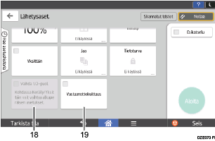 Käyttöpaneelin numeroitu näyttö