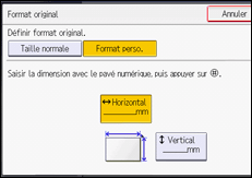 Illustration de l'écran du panneau de commande