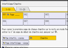 Illustration de l'écran du panneau de commande