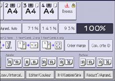Illustration de l'écran du panneau de commande