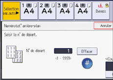 Illustration de l'écran du panneau de commande