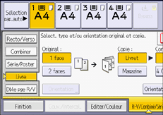 Illustration de l'écran du panneau de commande