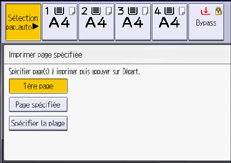 Illustration de l'écran du panneau de commande