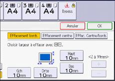 Illustration de l'écran du panneau de commande