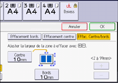Illustration de l'écran du panneau de commande