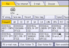 Illustration de l'écran du panneau de commande