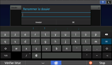 Illustration de l'écran du panneau de commande