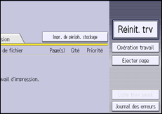 Illustration de l'écran du panneau de commande