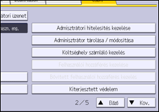 A kezelőpanel ismertetése