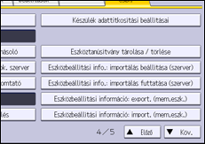 A kezelőpanel ismertetése