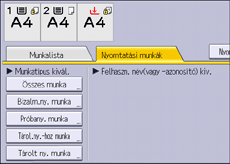 A kezelőpanel ismertetése