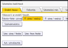 A kezelőpanel ismertetése