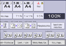 A kezelőpanel ismertetése