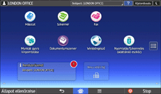 Kezelőpanel képernyő