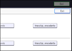 Illustrazione della schermata sul pannello di controllo