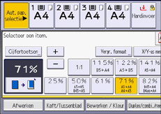 Afbeelding van bedieningspaneel