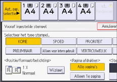 Afbeelding van bedieningspaneel
