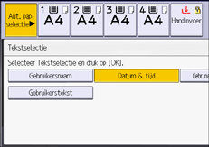 Afbeelding van bedieningspaneel