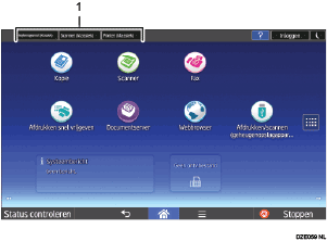 Genummerde afbeelding van het wijzigen van modus