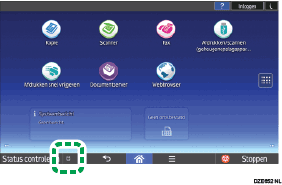 Afbeelding van bedieningspaneel