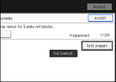 Illustrasjon av betjeningspanelet