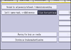 Illustrasjon av betjeningspanelet