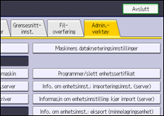 Illustrasjon av betjeningspanelet