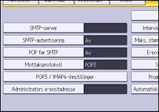 Illustrasjon av betjeningspanelet